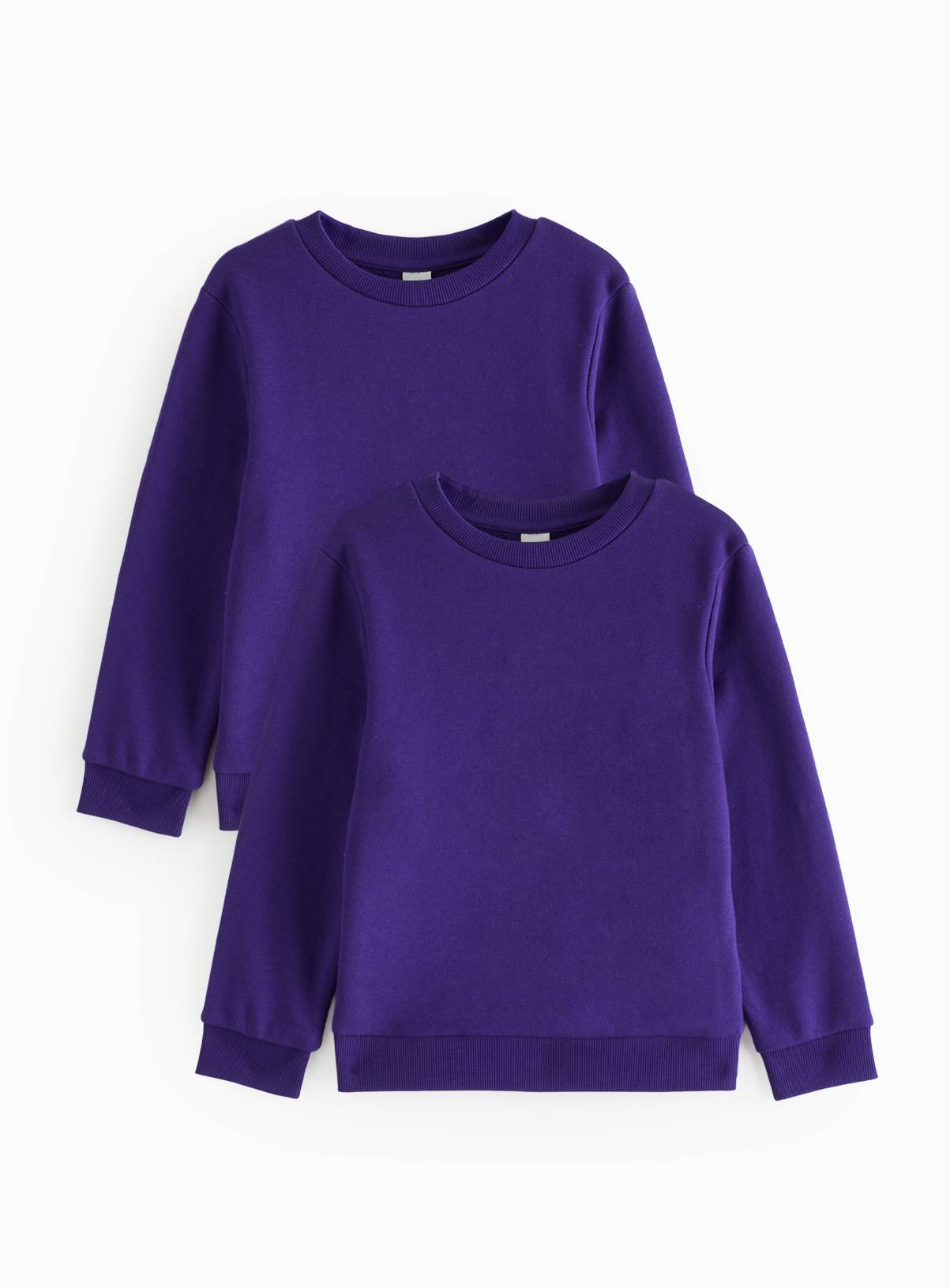 2 Pack Bright Purple Crew Neck Sweatshirts 7 years - Image 1
